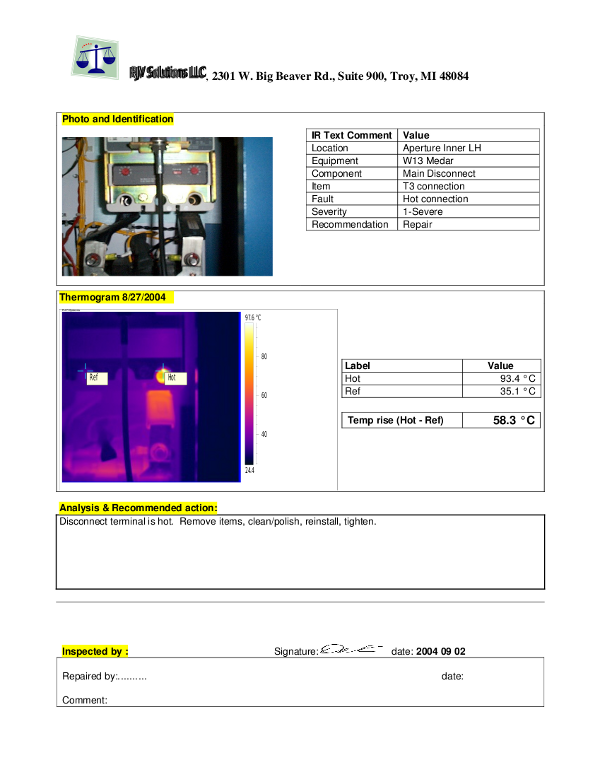 Infrared Thermography Example 